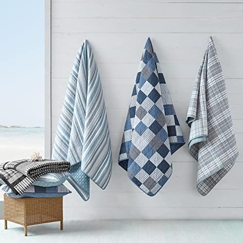 Nautica King Quilt Set with Shams Saltmarsh Blue