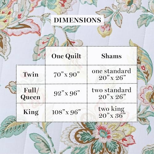 Martha Stewart Reversible Cotton Quilt Set Light PinkGreen King Size