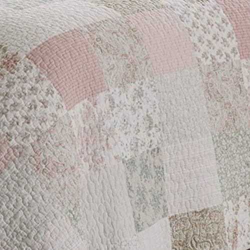 Laura Ashley Twin Quilt Set with Matching Sham