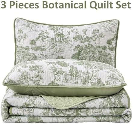WONGS BEDDING Botanical Quilt Set California King