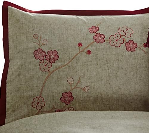 Chezmoi Miki 7-Piece Luxury Floral Comforter Set California King