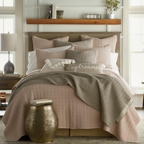 Levtex Home Mills Waffle Twin Quilt Set Taupe 1