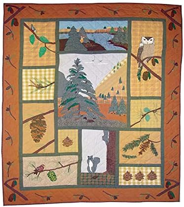 Patch Magic Quilts Quilted Pinecones Luxury King Set