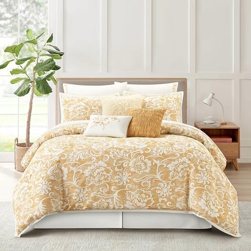Stratford Park Yellow Floral Comforter Set California King