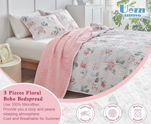 UOZZI BEDDING Reversible Quilt Set California King
