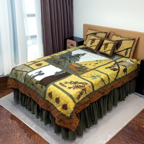 Patch Magic Quilts Quilted Pinecones Luxury King Set
