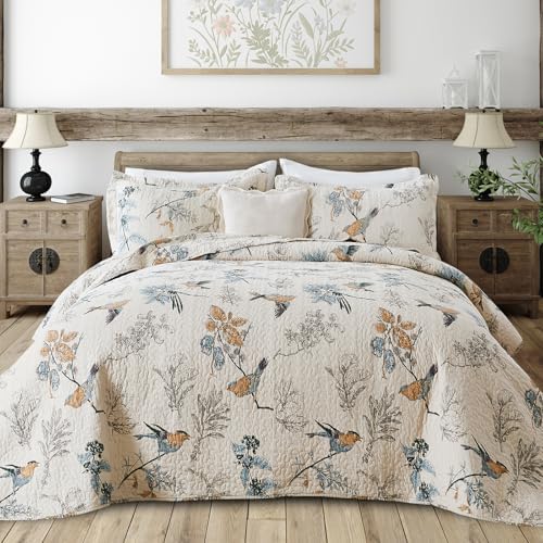 Comforbed Cotton Bird Quilt Set 3-Piece 1