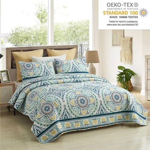 Quilt King Bedding Set 3 Piece Soft Microfiber