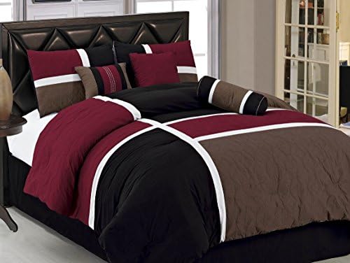 Chezmoi Collection Upland 7-Piece Quilted Comforter Set King