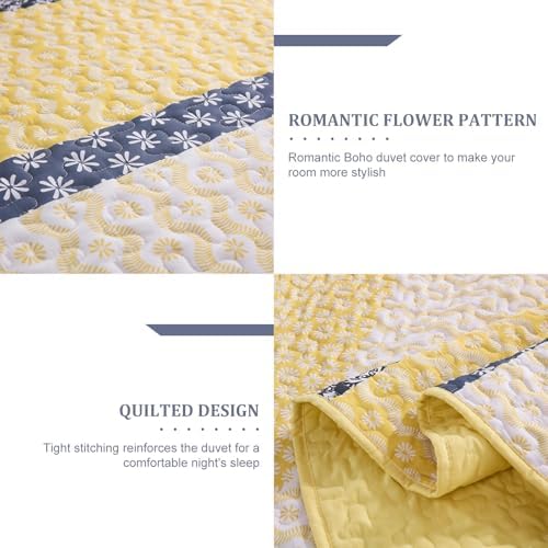 Cottolester Boho King Size Quilt Set with 3 Pieces