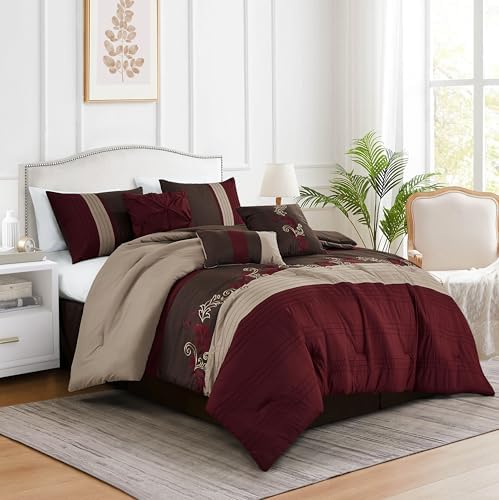 Chezmoi Napa 7-Piece Comforter Set Queen