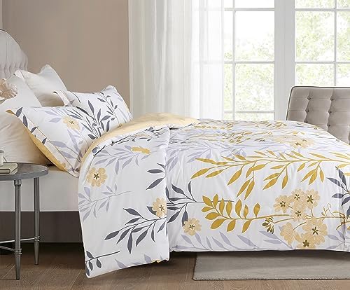 SLEEPBELLA 600 Thread Count Cotton Comforter Set 3Pcs