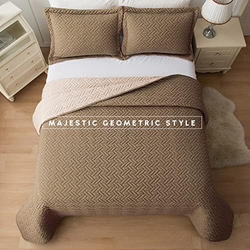 Elegant Comfort Reversible Quilt Set for California King