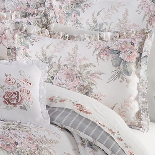Royal Court Estelle Five Queen Cal King Quilt Set Blush 104X90