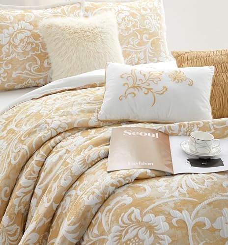 Stratford Park Yellow Floral Comforter Set California King