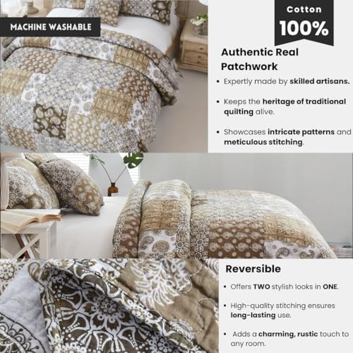 DaDa Bedding Bohemian Cotton Quilt Set - Moroccan Dreams