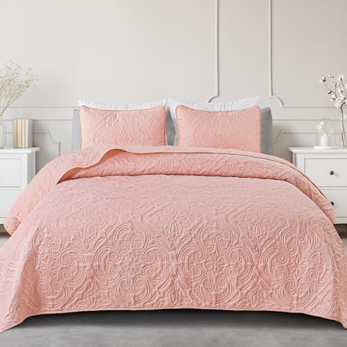 Exclusivo Mezcla Quilt Set King Size - Blush Pink