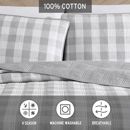 Eddie Bauer Queen Quilt Set - Cotton Reversible with Matching Shams