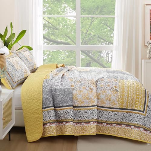 WONGS BEDDING Yellow Quilt Set Full Size