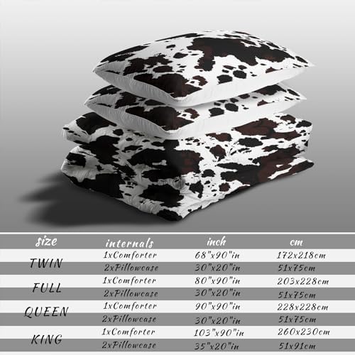 Cow Print Comforter Set - Western Decor Rustic Quilt 1