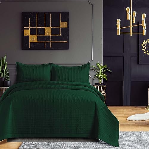 Naples Quilt Set Emerald Green Queen