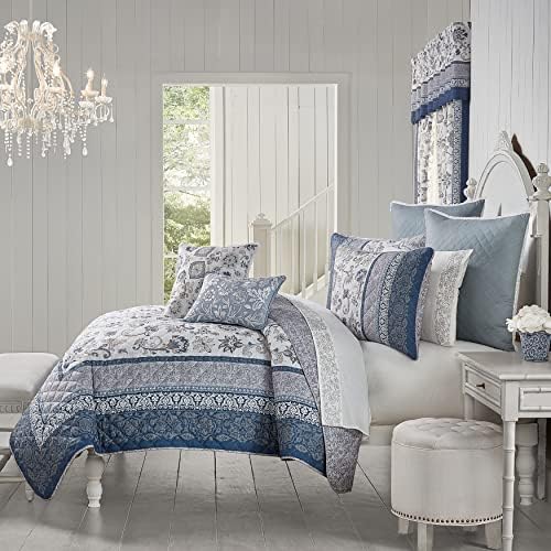 Royal Court Chelsea Blue Quilt Set 3Pc Cal King