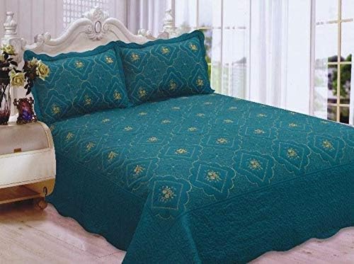 YHSF 3 Piece Reversible Bedspread Set Queen Size 90 x 90