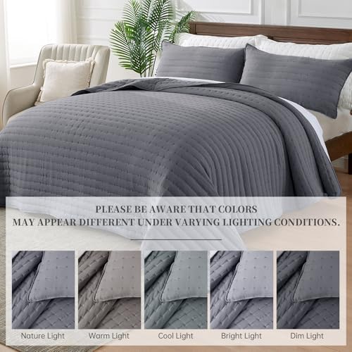 Suchbed Grey California King Quilt Set