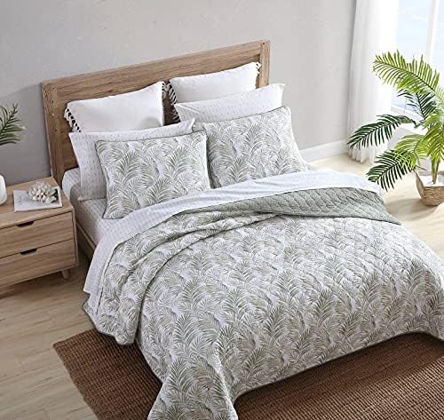 Tommy Bahama Queen Quilt Set - Maui Palm Green