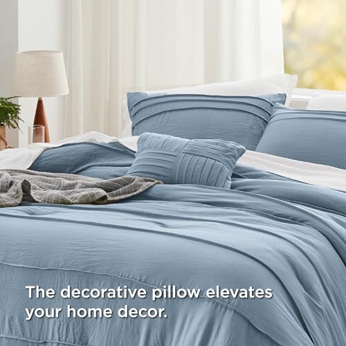 Bedsure King Comforter Set - 4 Piece Pinch Pleat Bedding