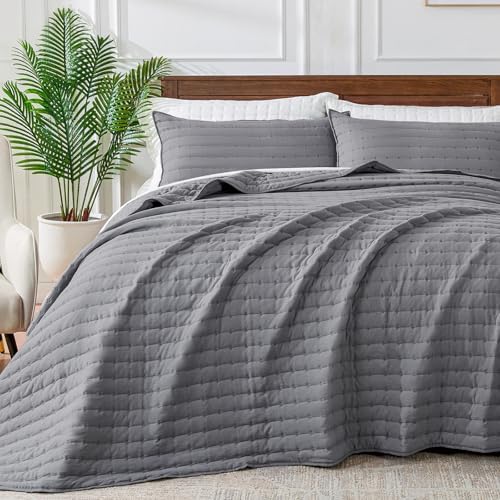 Suchbed Grey California King Quilt Set