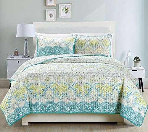 Grand Linen Cal King Quilt Set Reversible Bedspread 1