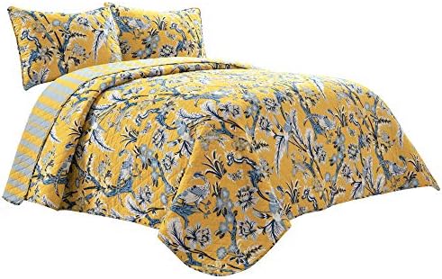 Lush Decor Dolores Reversible Cotton Quilt Set King