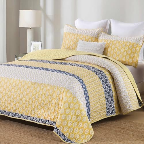 Cottolester Boho King Size Quilt Set with 3 Pieces