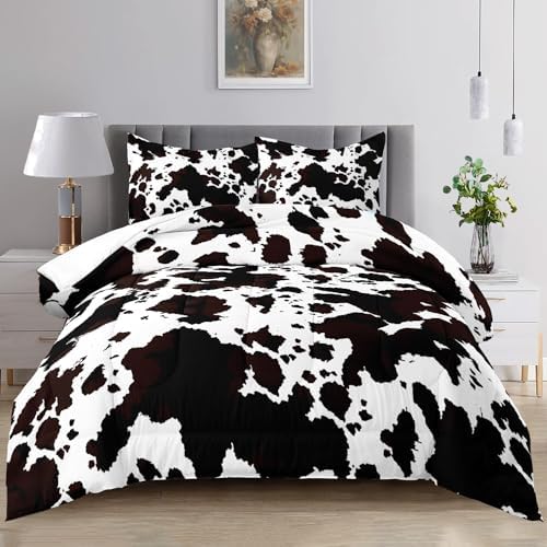 Cow Print Comforter Set - Western Decor Rustic Quilt 1