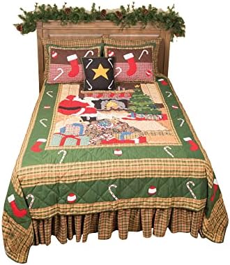 Patch Magic Santa at Christmas Luxury King Quilt Set 1