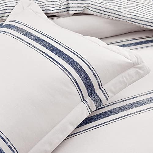 Lush Decor Farmhouse Stripe Reversible Comforter Set