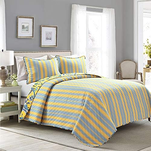 Lush Decor Dolores Reversible Cotton Quilt Set King