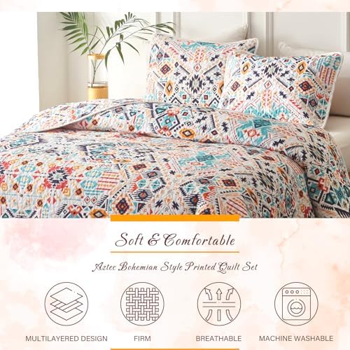 Tititada 3 Piece Boho Quilt Set Queen Size