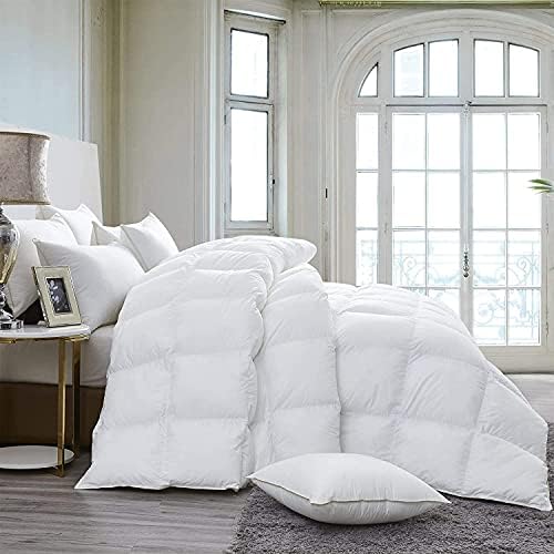 US Comfort Zone White Solid Luxury Comforter Set 98 X 116