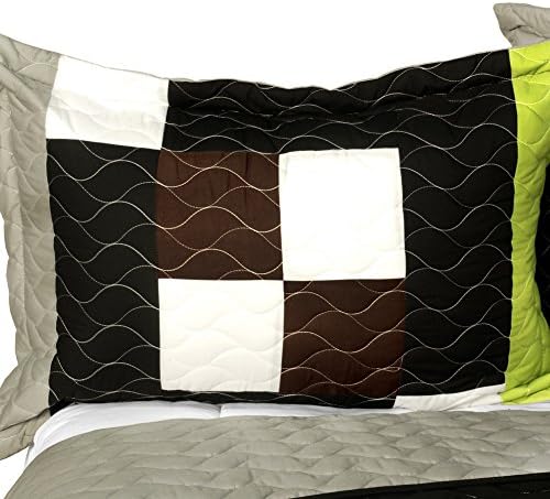 Onitiva Earth Chant 3PC Patchwork Quilt Set Full Queen