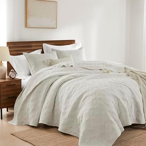 WDCOZY Beige Cotton Quilt Bedding Set
