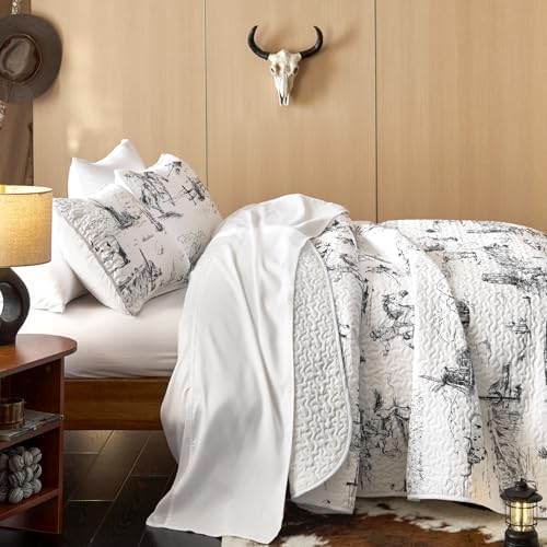 Wake In Cloud Western Quilt Set King Size 3-Piece