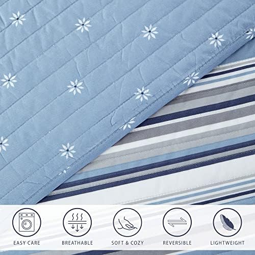 Market Place 3 Piece Reversible Quilt Set with Shams
