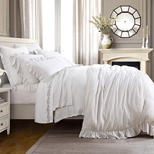 HiEnd Accents Lily Washed Linen Comforter Set 1