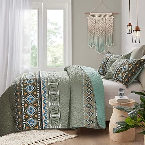 WONGS BEDDING Boho Quilt Set California King 1