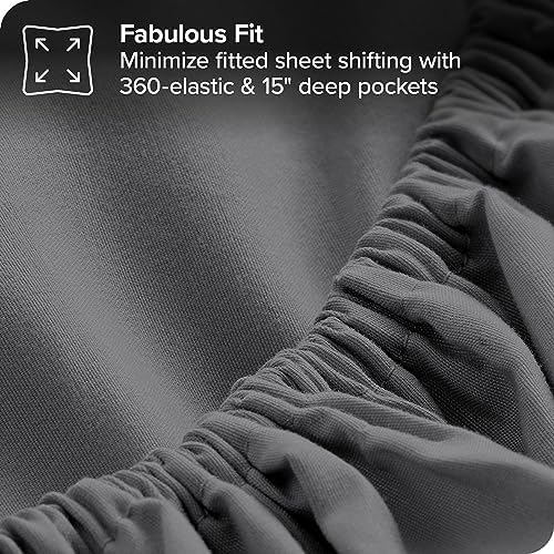 Upluxius BlackGrey Full XL 7-Piece Bed-In-A-Bag Comforter Set