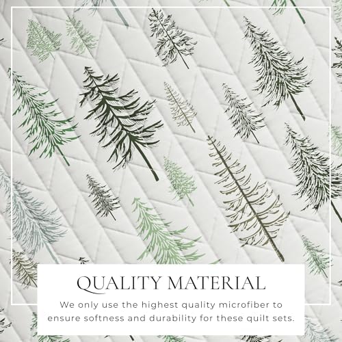 Great Bay Home 2-Piece Reversible Forest Cabin Bedspread Set