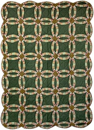 Patch Magic Green Cats Eye Queen Quilt Set