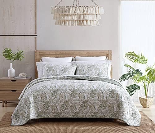 Tommy Bahama Queen Quilt Set - Maui Palm Green